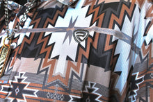 Load image into Gallery viewer, R&amp;R Charcoal Aztec Polo
