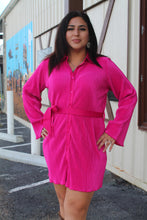 Load image into Gallery viewer, R&amp;R Women’s Fuchsia Frill Dress
