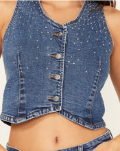 Load image into Gallery viewer, Rock &amp; Roll Denim Studded Vest
