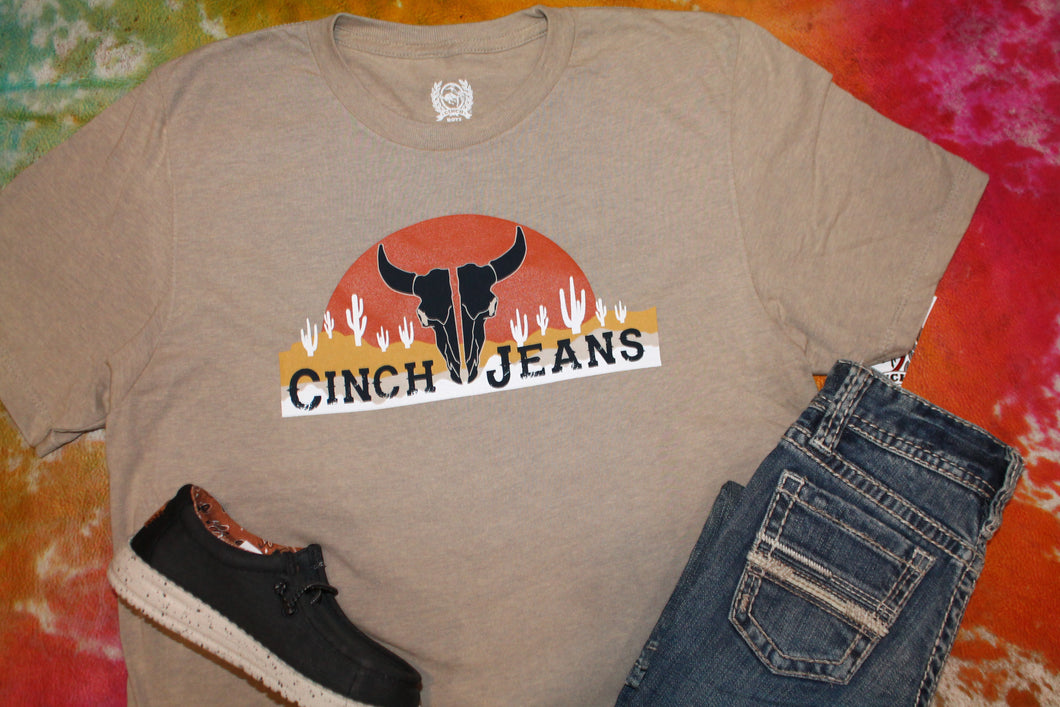 Cinch Jeans Bull Skull Tee- Youth