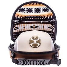 Load image into Gallery viewer, CAP CARRIER - BROWN W/BLACK/BROWN &amp; TAN AZTEC INTERIOR
