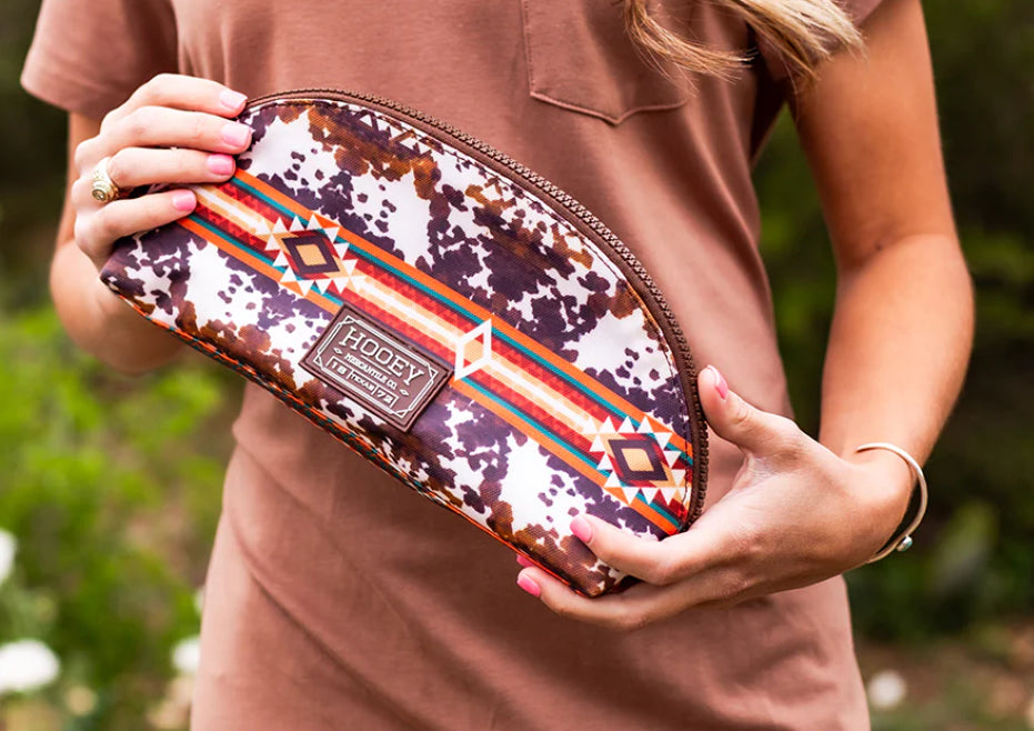 Aztec Cowprint Hooey Accessory Bag