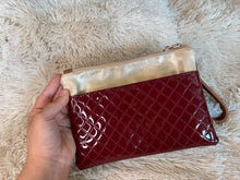 Load image into Gallery viewer, &quot;HOOEY RODEO&quot; BURGUNDY/TAN W/QUILT ARENA WRISTLET
