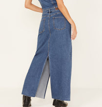 Load image into Gallery viewer, Rock &amp; Roll Denim Studded Maxi Skirt
