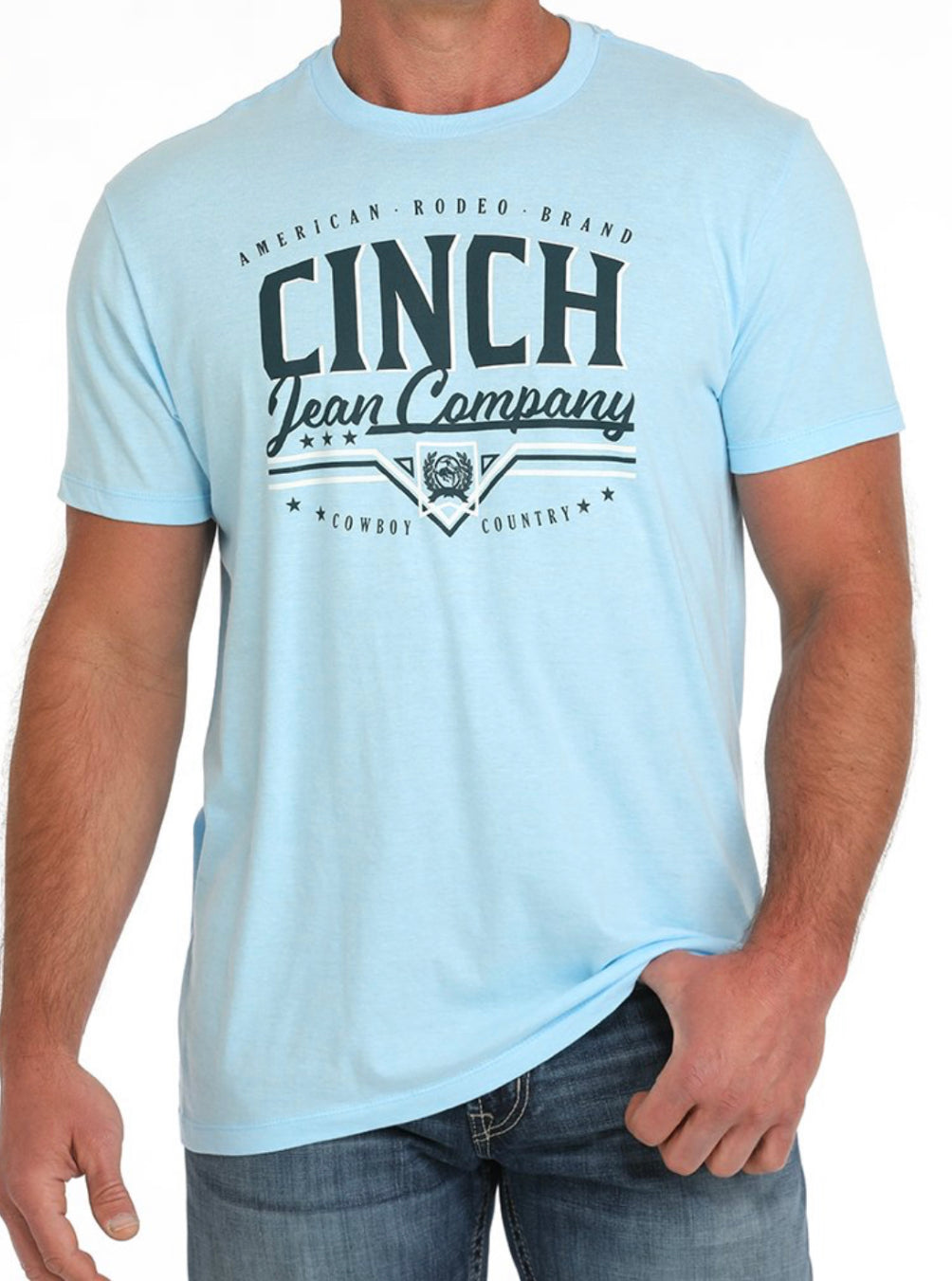 Men’s Cinch Jean Company Tee- Light Blue