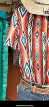 Load image into Gallery viewer, R&amp;R Printed Aztec Top (Orange)
