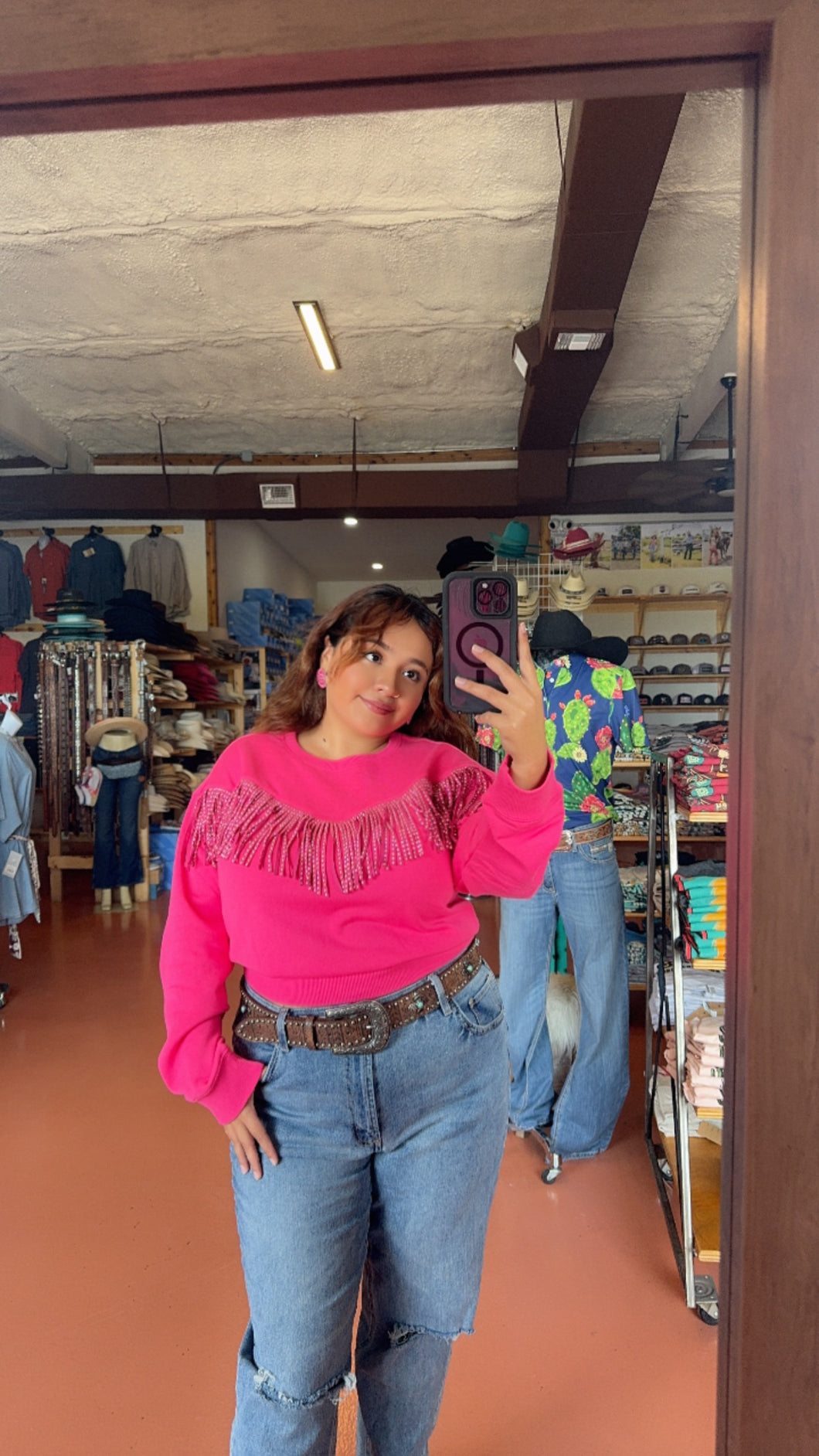 R&R Women's Retro Pink Pullover