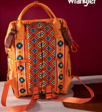 Load image into Gallery viewer, Wrangler Backpack- Orange Aztec
