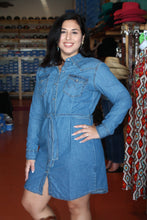 Load image into Gallery viewer, Wrangler Retro LS Denim Snap Dress
