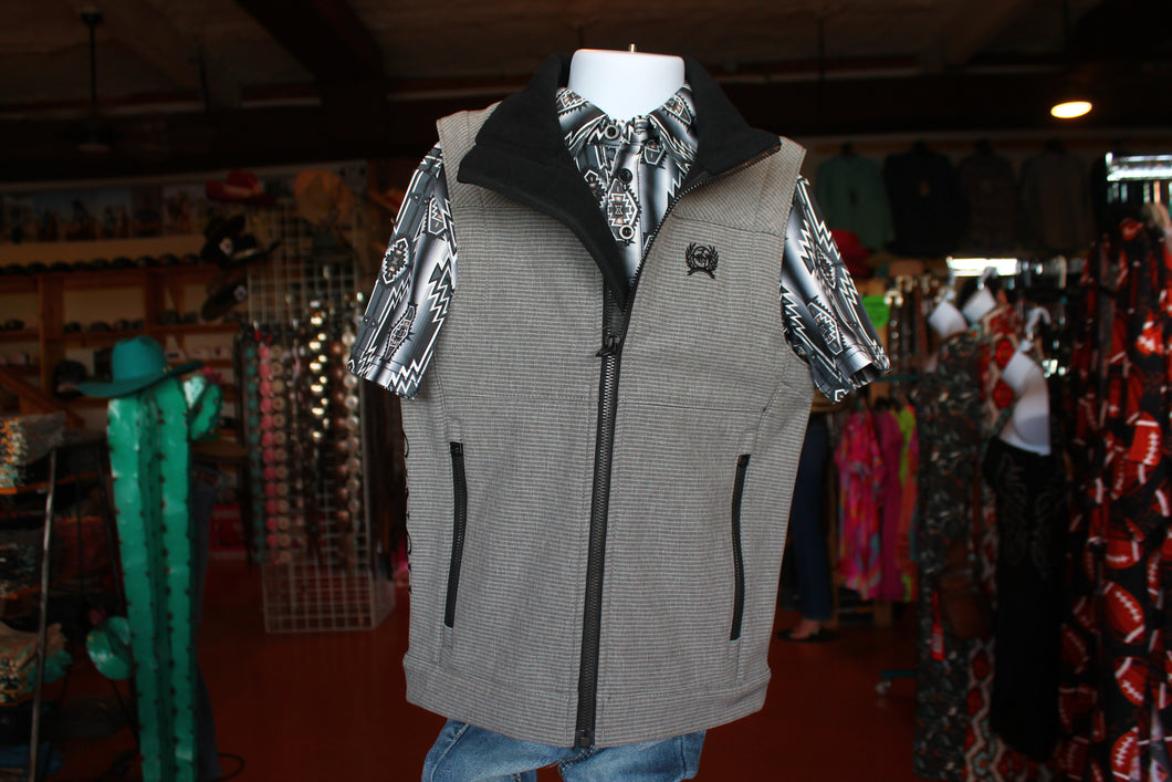 Cinch Youth Slate Grey Softshell Vest