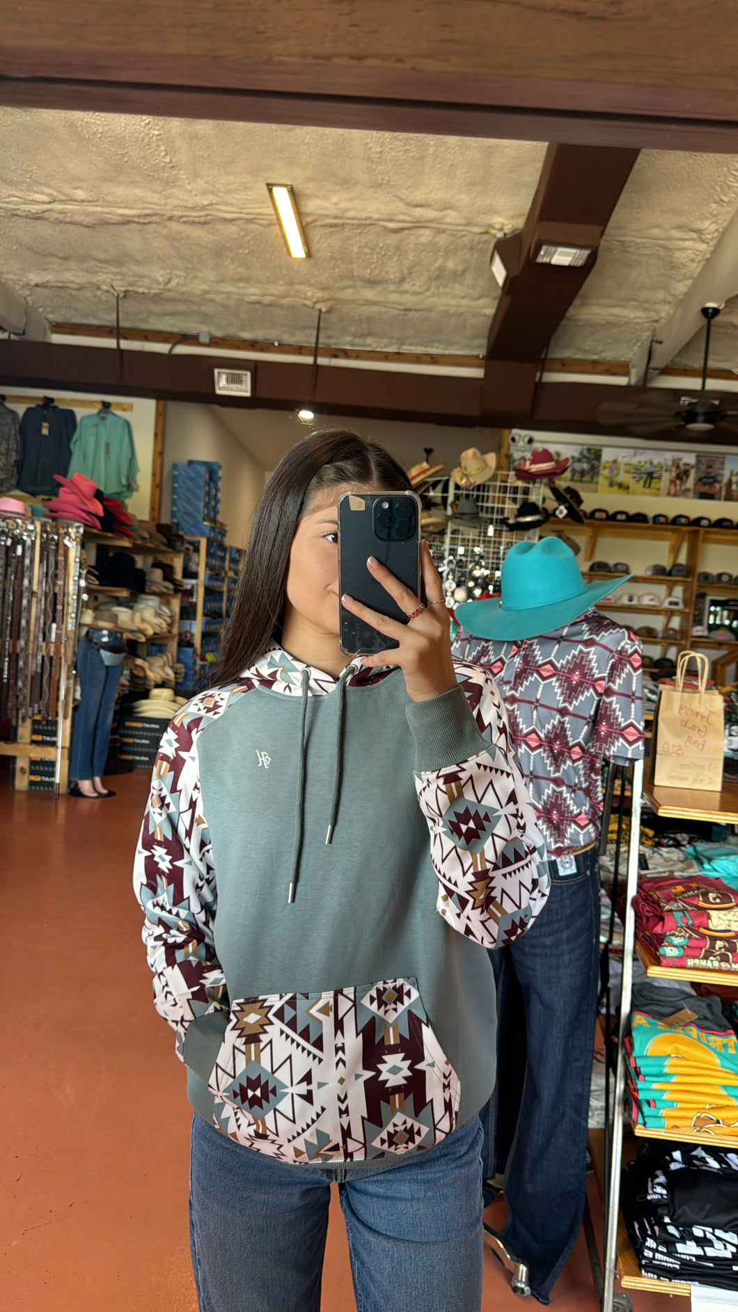 Hooey Women’s Blue/Burgundy Hoodie