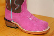 Load image into Gallery viewer, Old West Youth Pink Suede Boots
