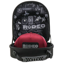 Load image into Gallery viewer, LARGE CAP CARRIER - BLACK W/HOOEY RODEO PATTERN INTERIOR
