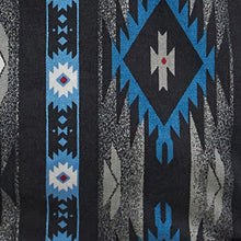 Load image into Gallery viewer, Baby Boy Wrangler Onesie Blue &amp; Black Aztec Long Sleeve
