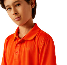 Load image into Gallery viewer, Ariat Boys Cherry Tomato Short Sleeve Polo
