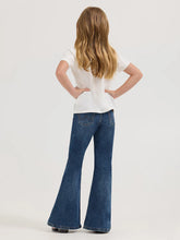 Load image into Gallery viewer, Lainey Wilson X Wrangler Girls Bell Bottoms- Dark Wash
