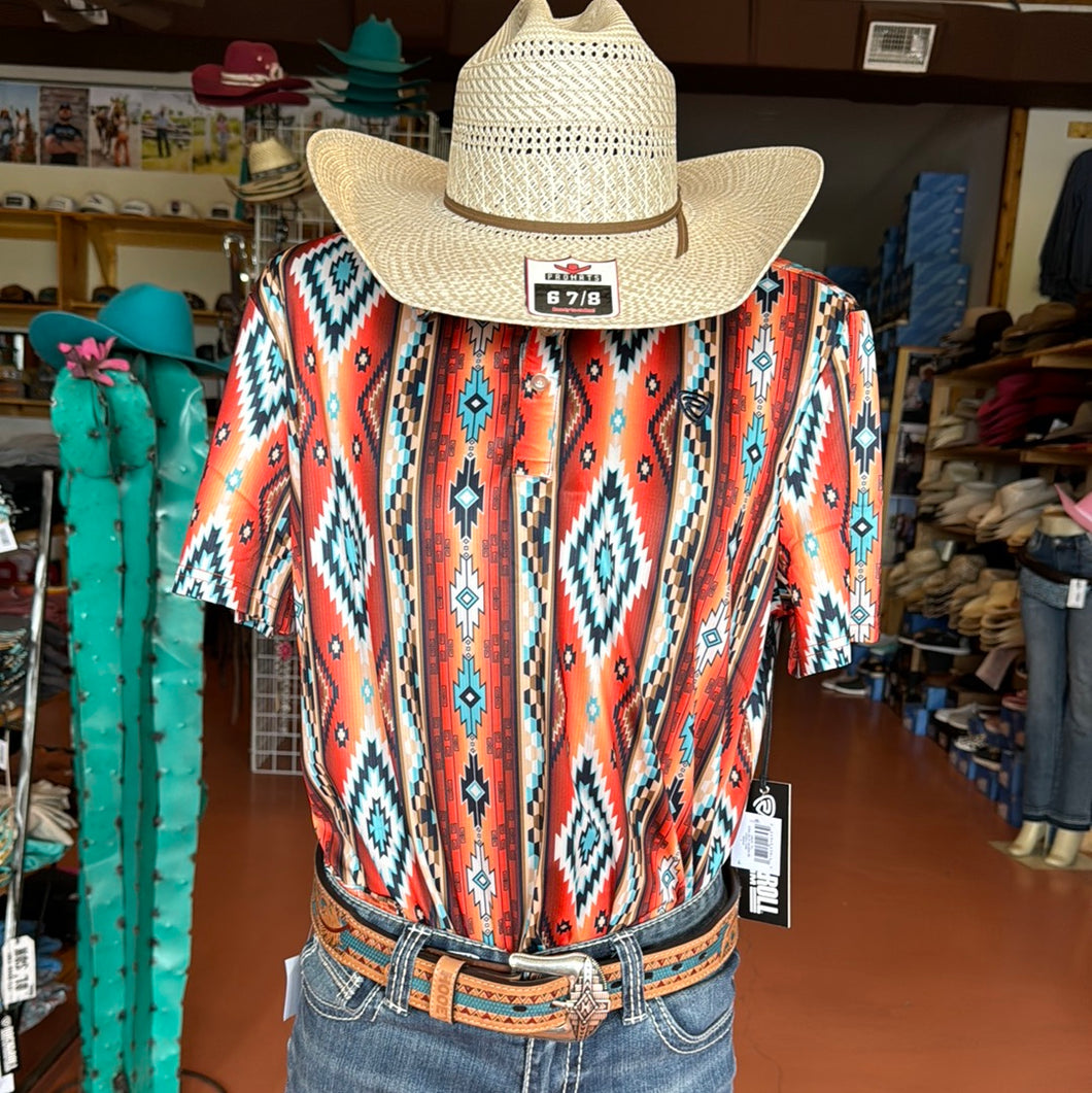 R&R Printed Aztec Top (Orange)