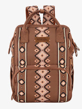 Load image into Gallery viewer, Wrangler Backpack- Brown/Pink Aztec
