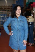 Load image into Gallery viewer, Wrangler Retro LS Denim Snap Dress
