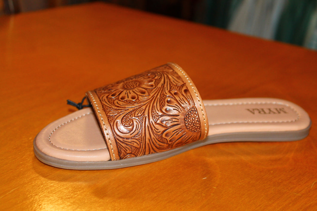 Myra Xena Hand-tooled Sandals