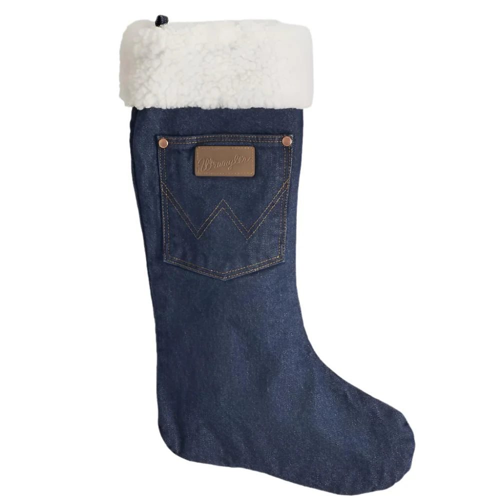 Wrangler Denim Sherpa Christmas Stocking