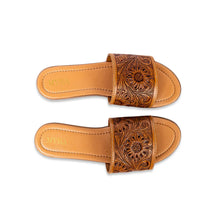 Load image into Gallery viewer, Myra Xena Hand-tooled Sandals
