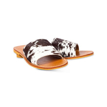 Load image into Gallery viewer, Kemma Hide Sandals - Light &amp; Ebony
