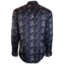 Load image into Gallery viewer, &quot;SOL&quot; BLACK/PAISLEY LONG SLEEVE PEARL SNAP SHIRT
