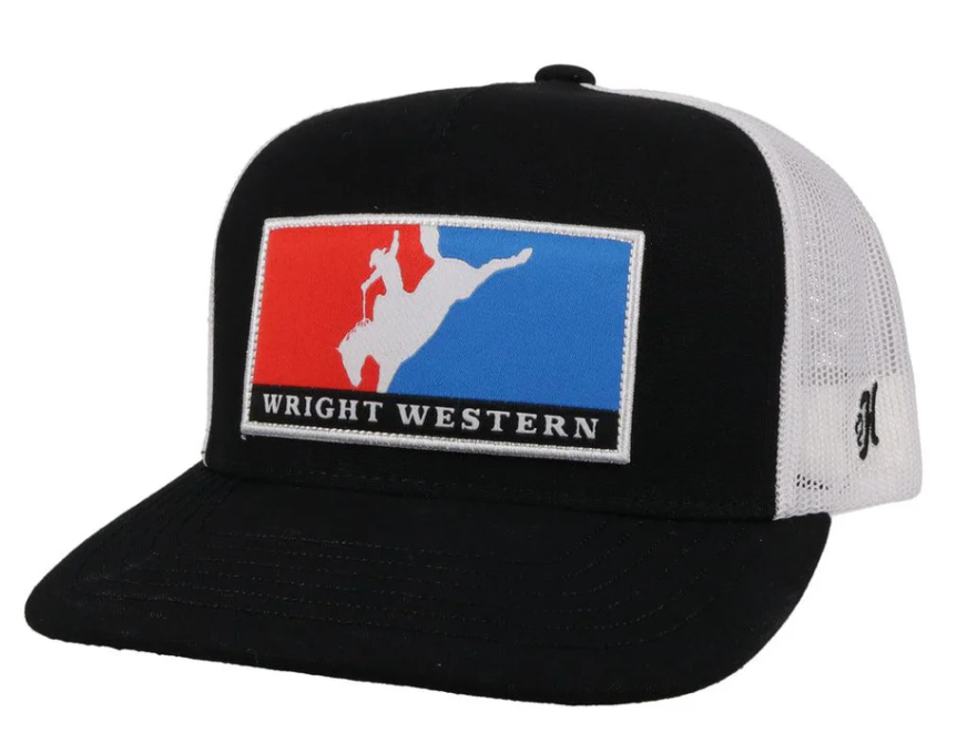 WRIGHT BROTHERS HAT BLACK/WHITE – Triple A Farm & Ranch, LLC