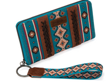 Load image into Gallery viewer, Montana West × Wrangler Wristlet Western Wallet Boho Aztec Credit Card Holder
