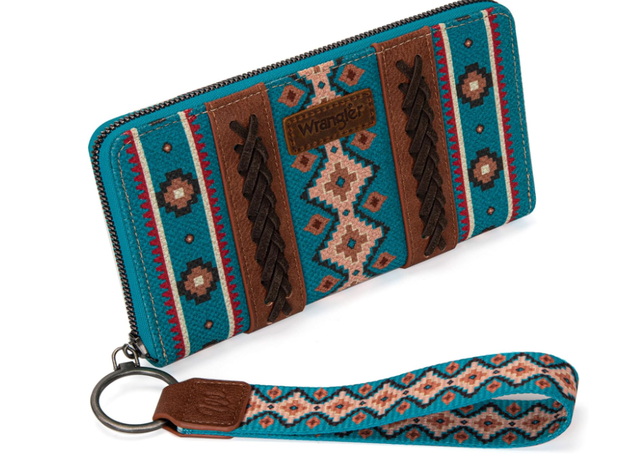 Montana West × Wrangler Wristlet Western Wallet Boho Aztec Credit Card Holder