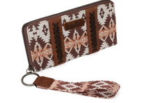 Load image into Gallery viewer, Montana West × Wrangler Wristlet Western Wallet Boho Aztec Credit Card Holder
