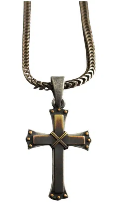 M&F Western Men's Twister Cross Necklace