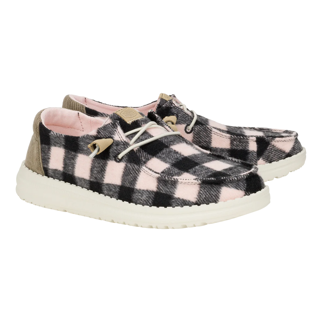 Wendy Buffalo Plaid Pale Pink/Blk