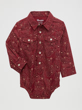 Load image into Gallery viewer, Wrangler Baby Boy Scarlett Paisley Onesie
