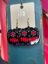 Load image into Gallery viewer, Pumpkin Sugar Skull Earrings
