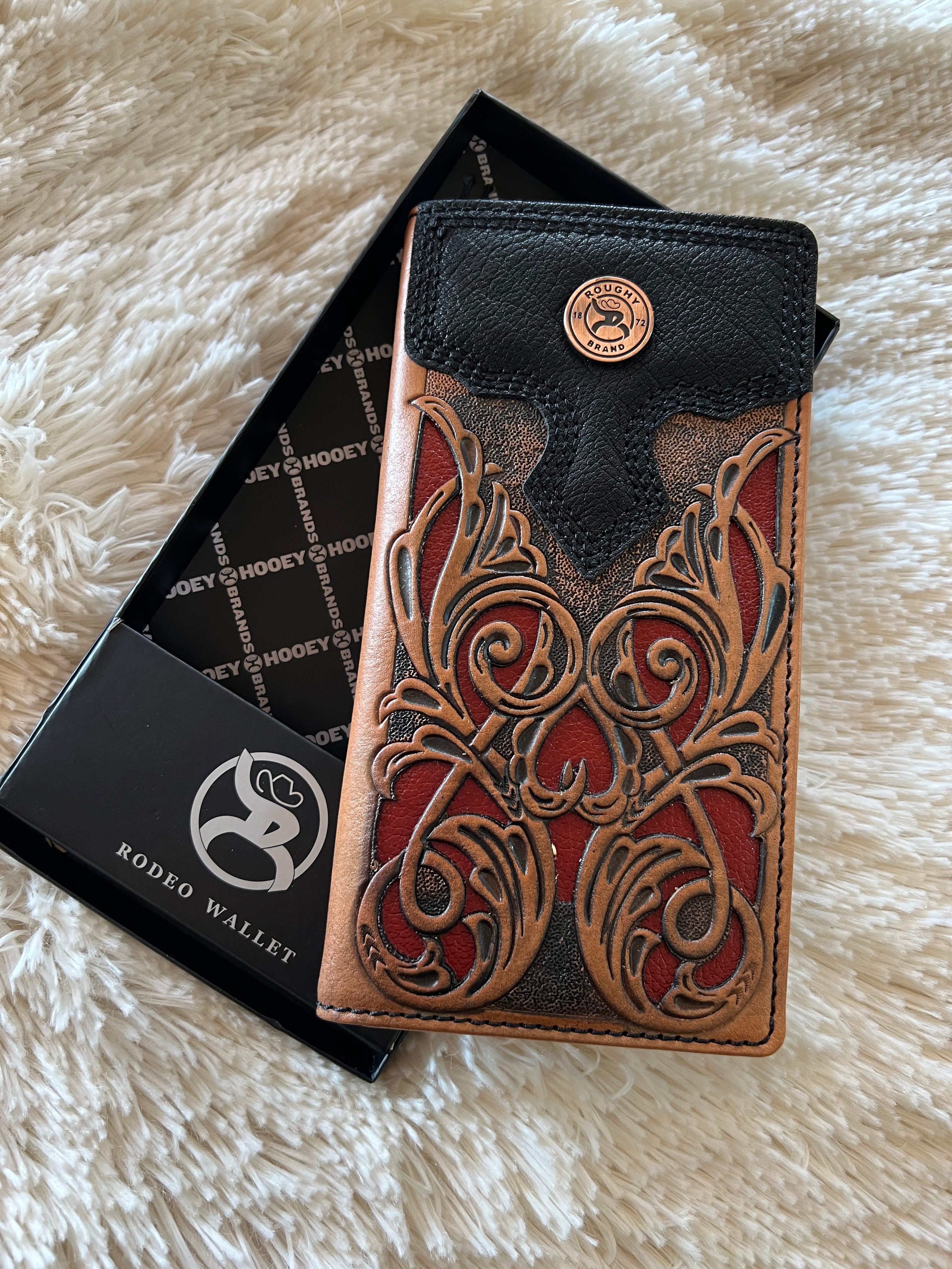 Hand-Tooled Leather Cutout Rodeo Wallet – Triple A Farm and Ranch ...