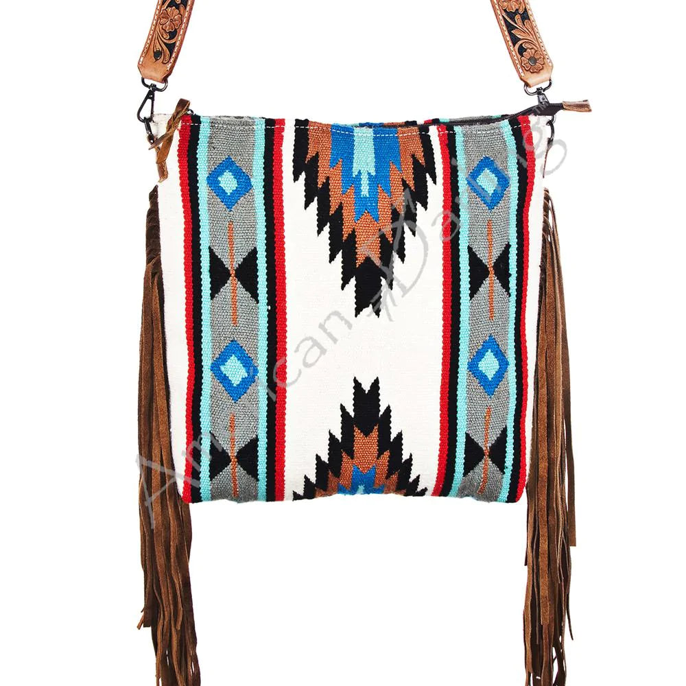 American Darling Cream Multi-colored Aztec Crossbody