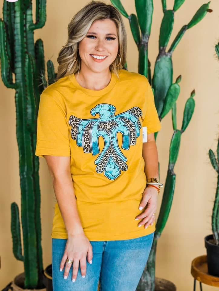 Turquoise Thunderbird Tee