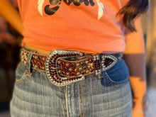 Load image into Gallery viewer, Angel Ranch Cowhide Jeweled Belt
