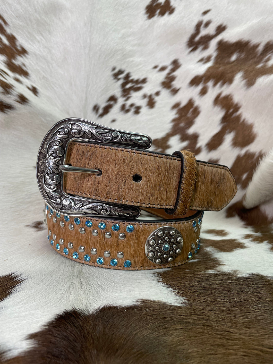 Nocona Women's Cowhide Turquoise Belt